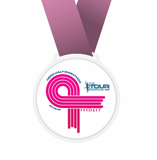 The Tour 2026 Medals - Hero Half Marathon