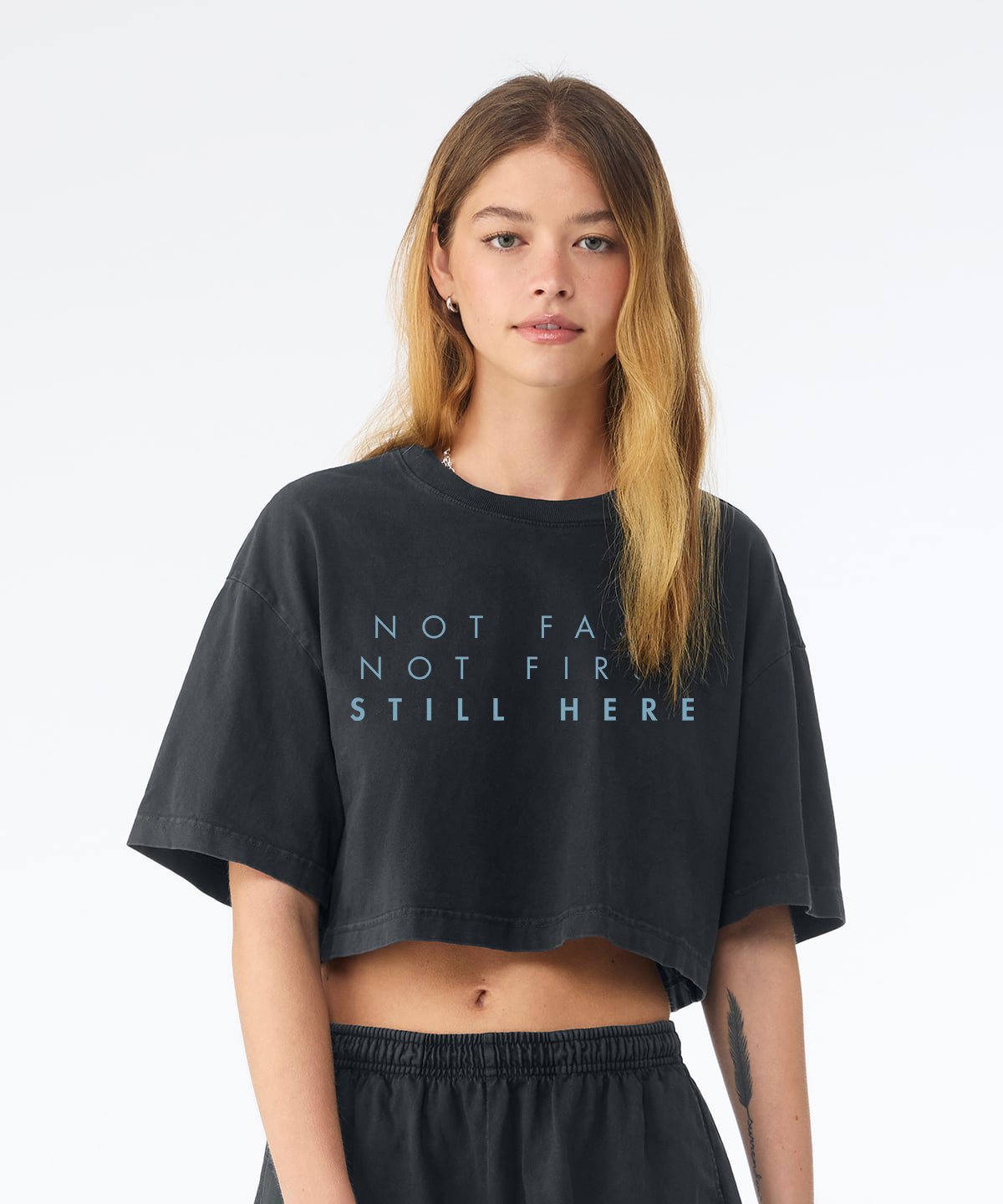Women's Cropped After-Run Shirt - Not Really Running