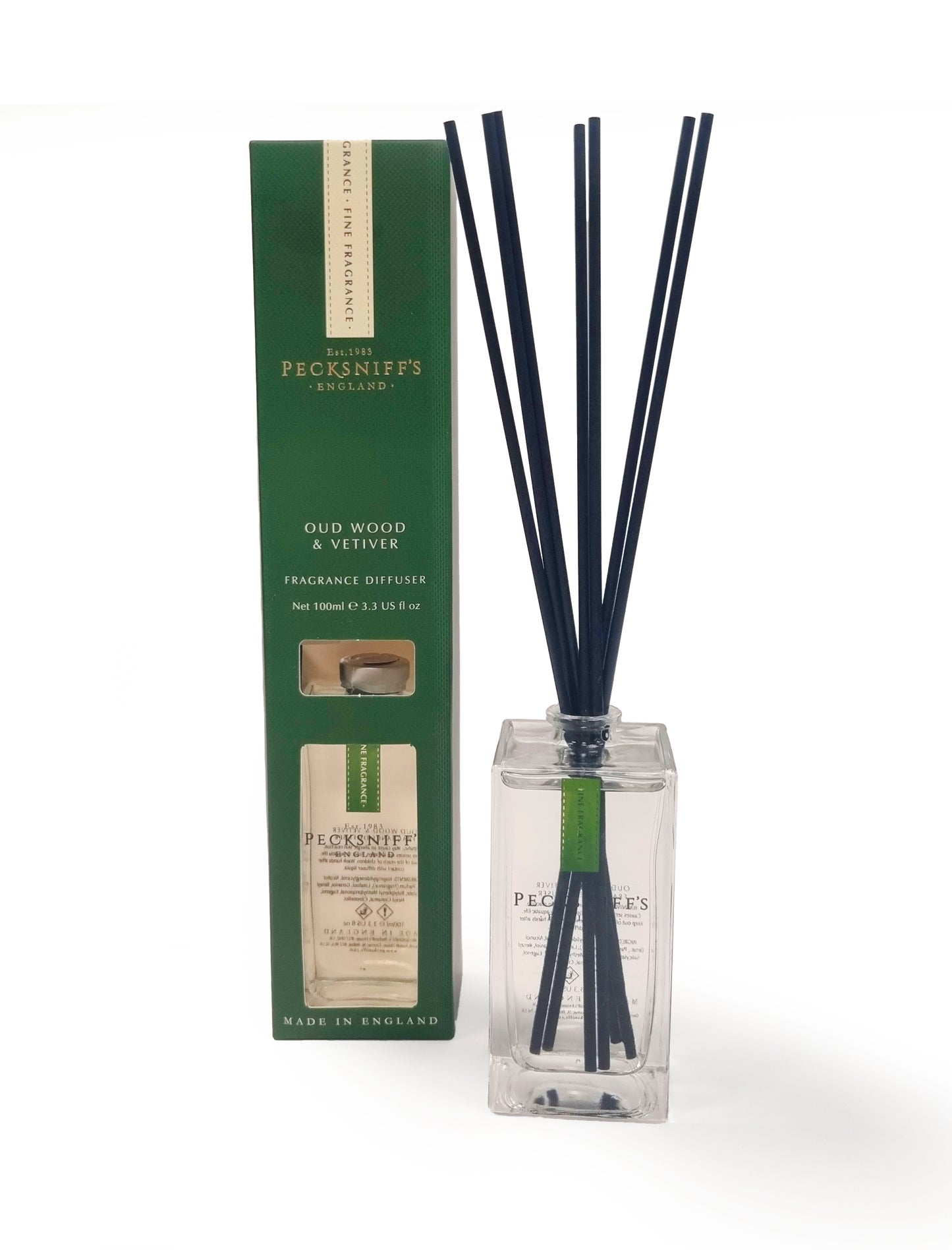 Pecksniff's Fragrance Reed Diffuser - Oud Wood & Vetiver