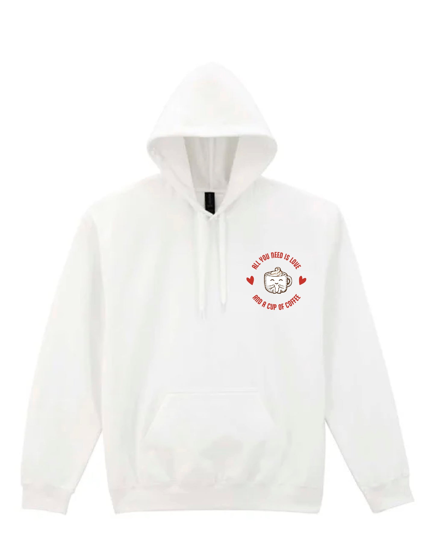 All You Need Is Love - White Hooded Jumper