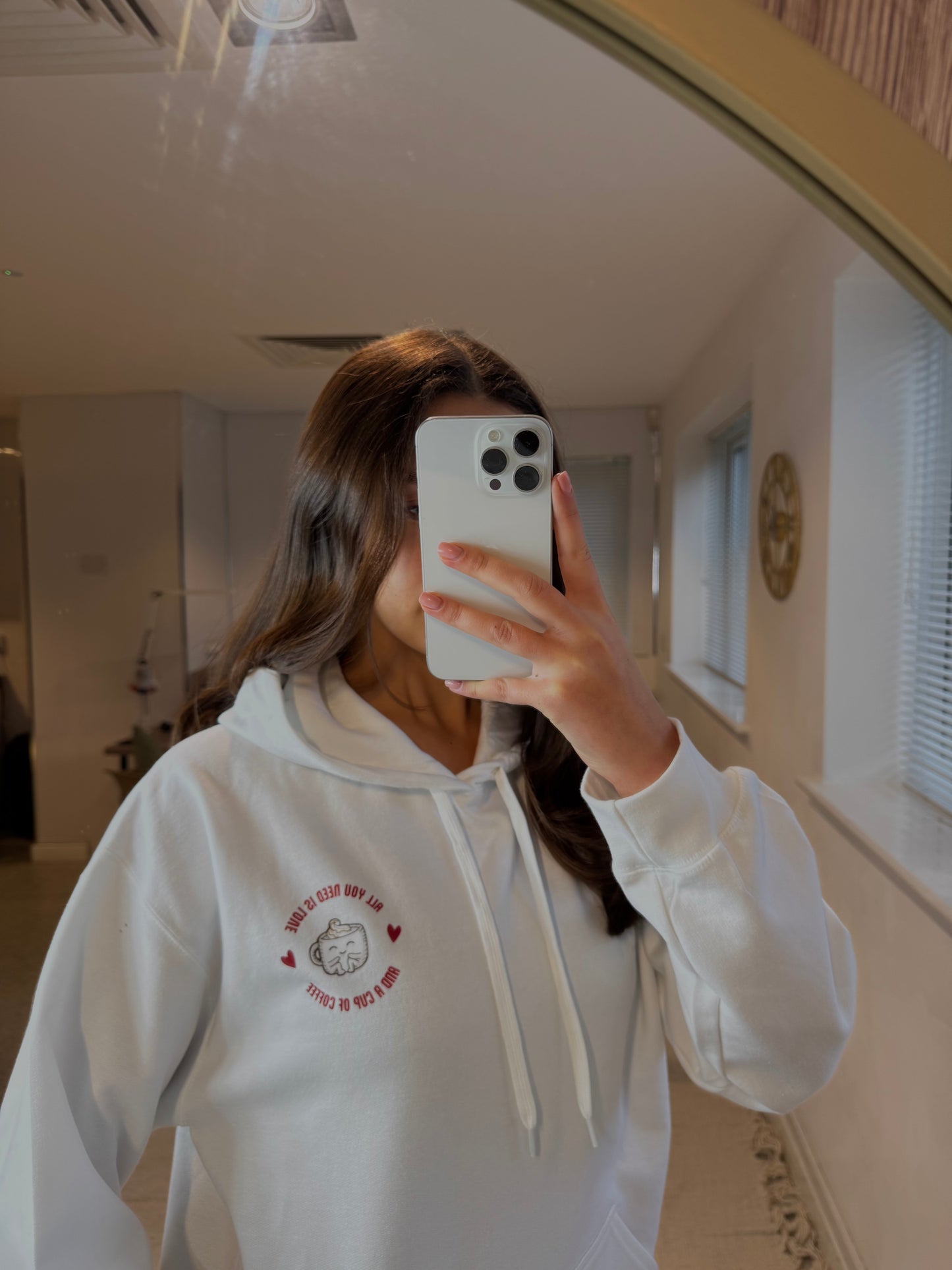 All You Need Is Love - White Hooded Jumper