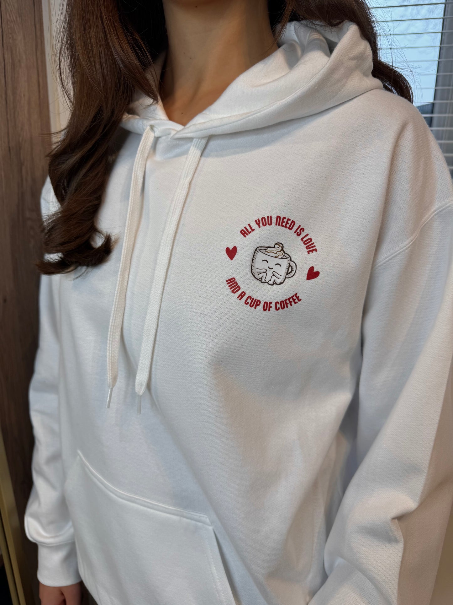 All You Need Is Love - White Hooded Jumper