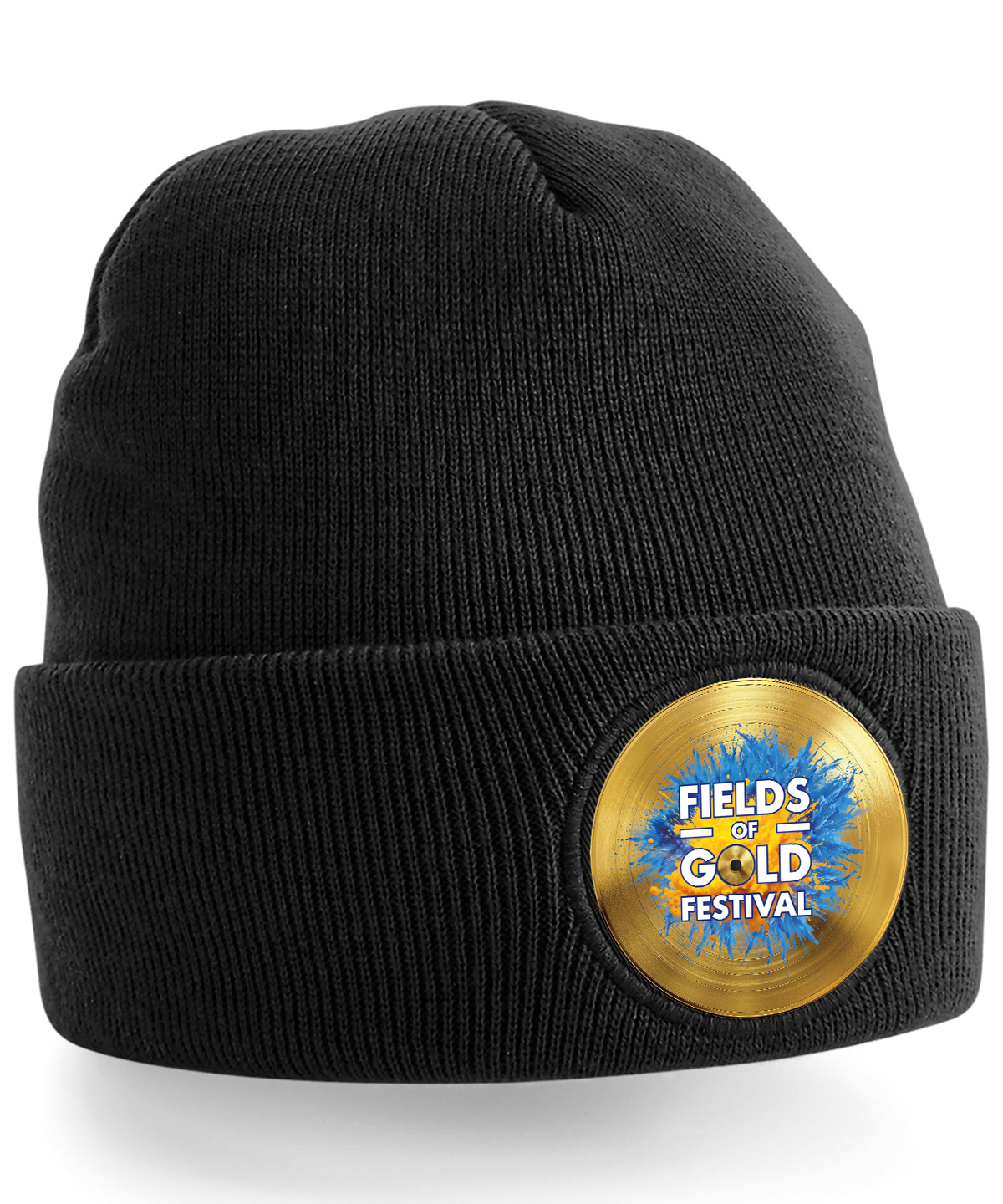 Fields of Gold Winter Beanie Hat Black