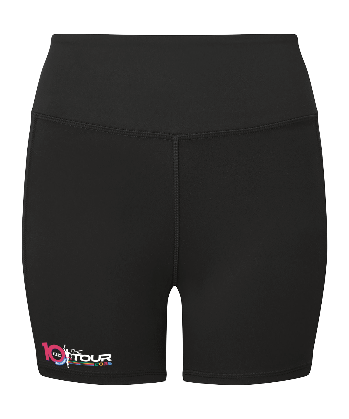 The Tour 2025 Black Recycled Micro Shorts