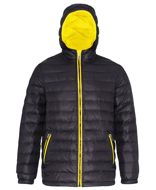 Men's Padded Jacket - Black/Yellow