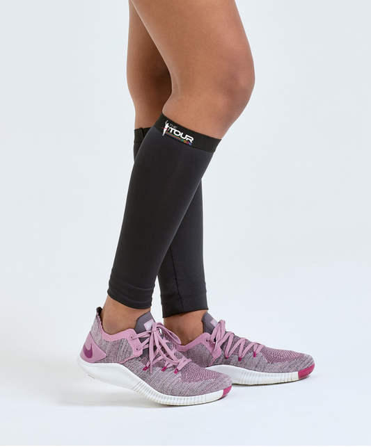 Black Tour Branded Compression Calf Sleeves
