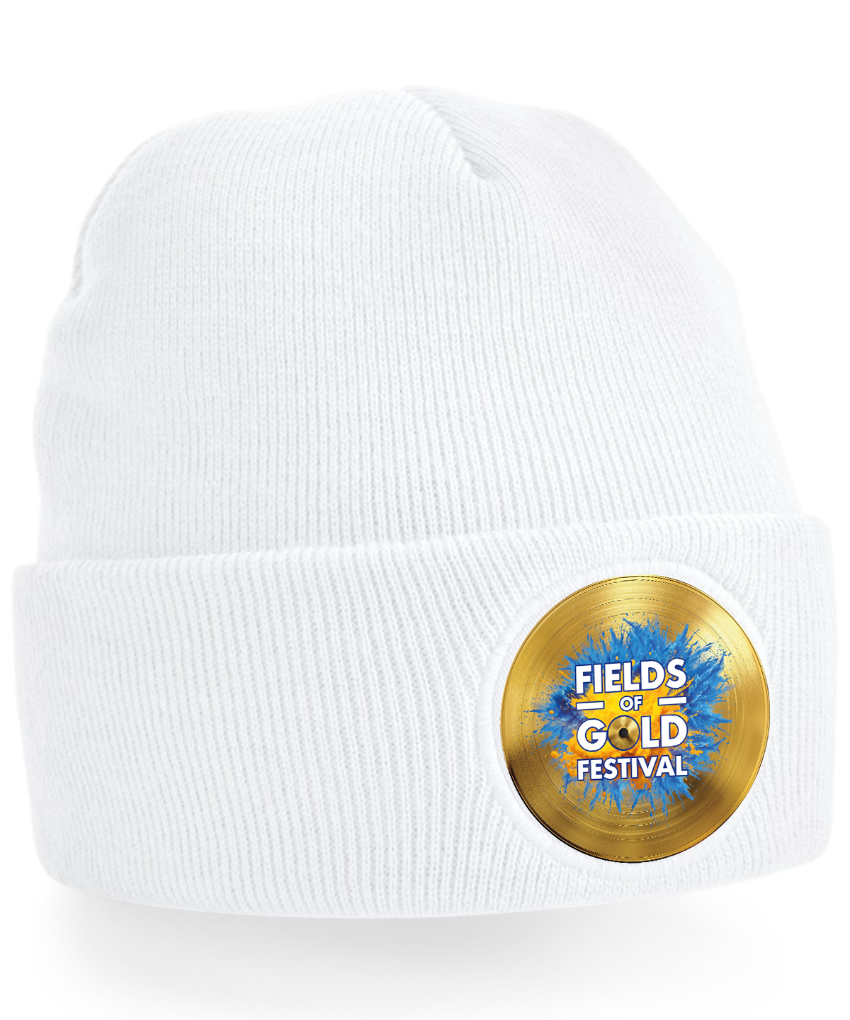 Fields of Gold Winter Beanie Hat White