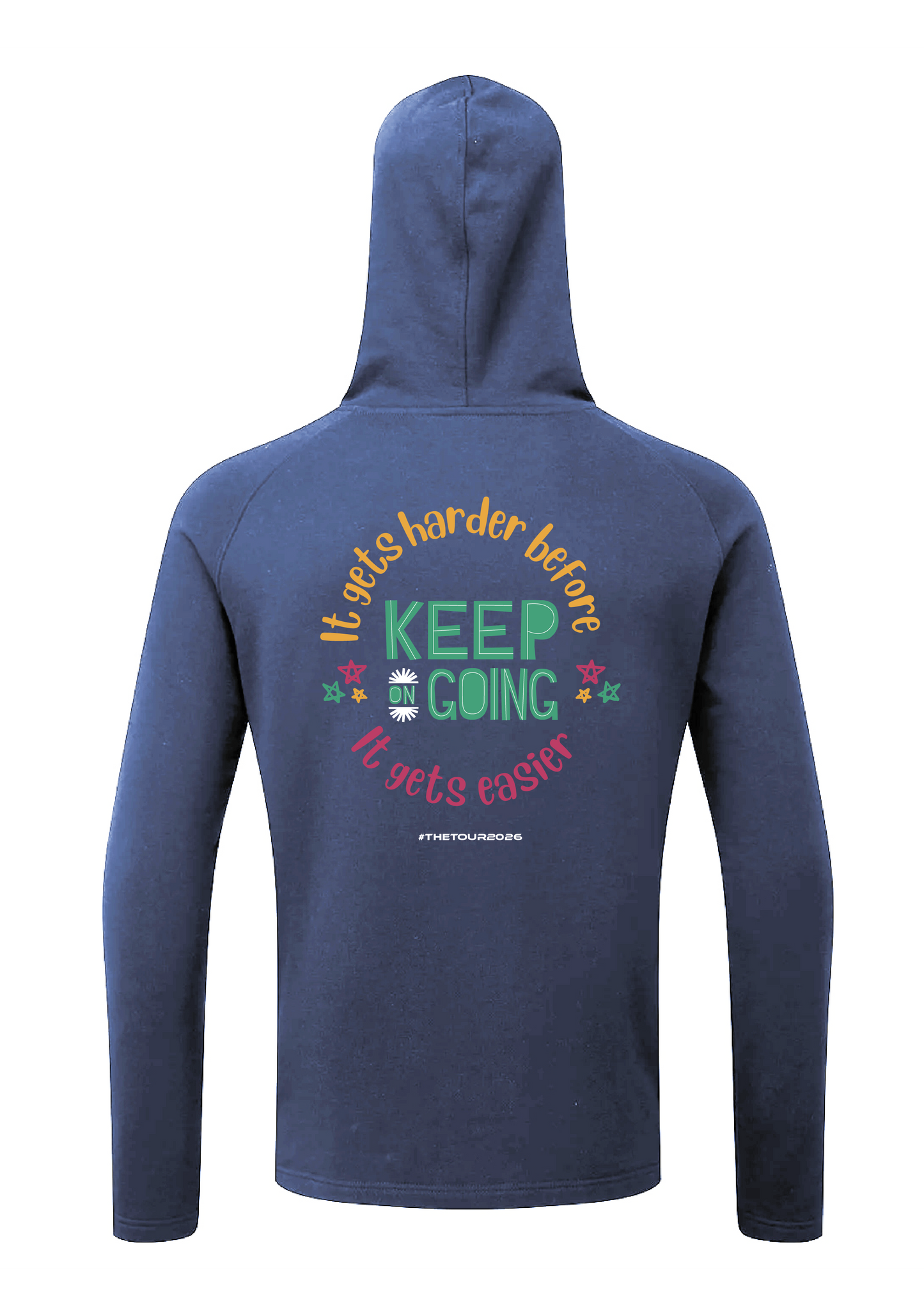 Tour 2026 Navy Hoody Keep Going