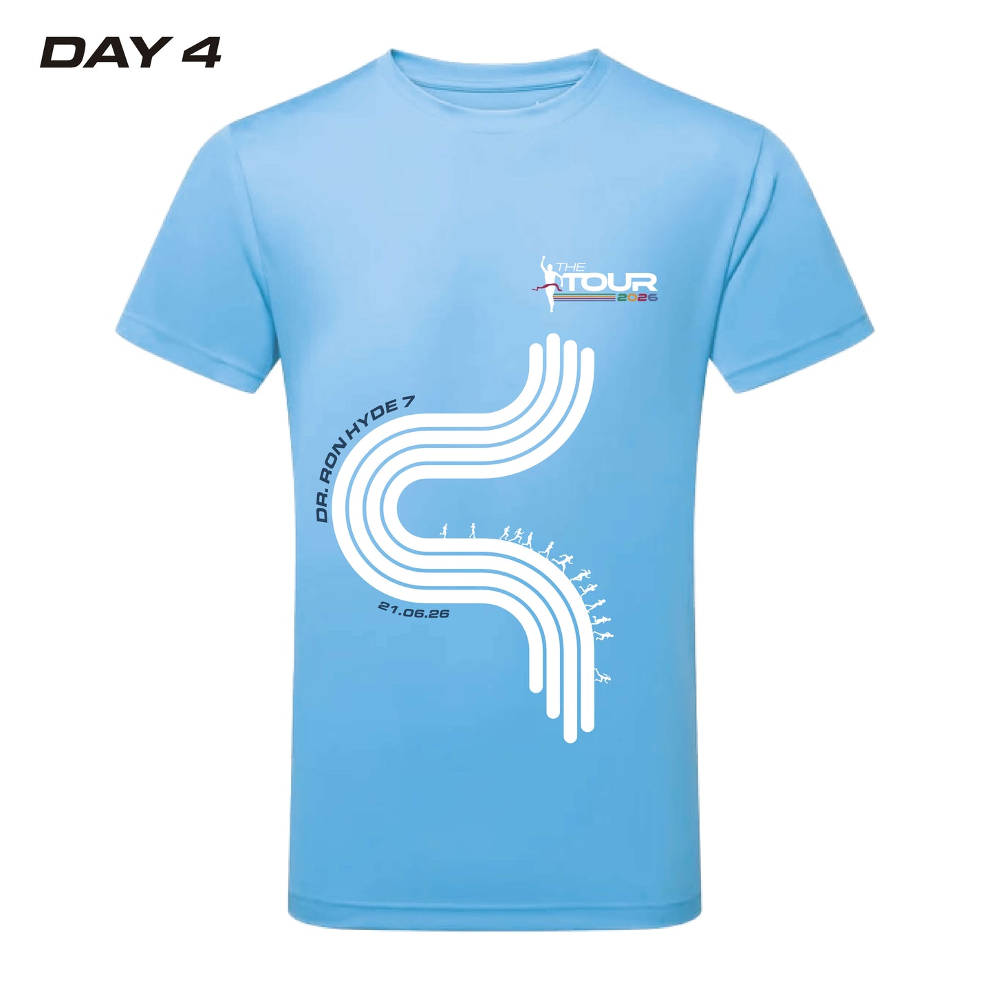 Tour Day 4 Tshirt - Dr. Ron Hill Hyde 7 Mile