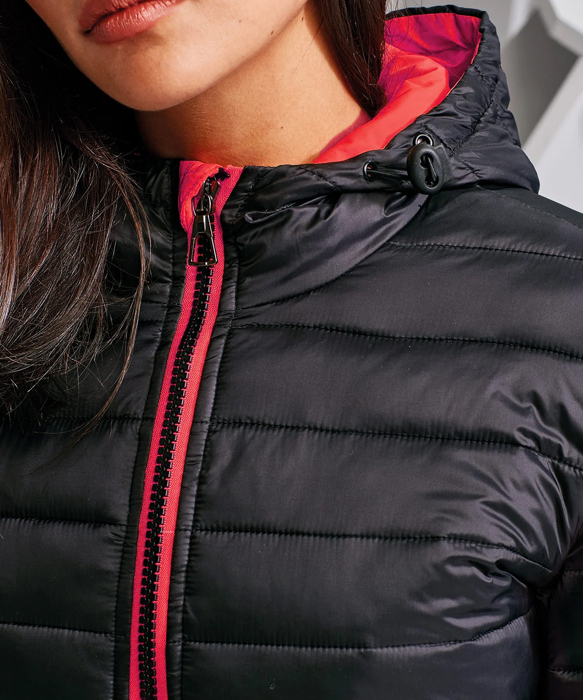 Women's Padded Jacket - Black/Red